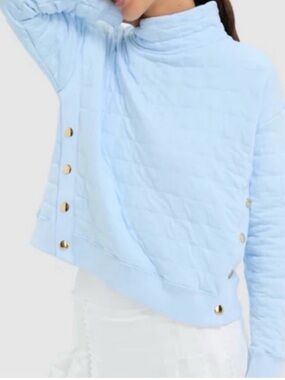 Tnuck Sport NWTQuilted Wright Funnel Neck in light blue size XL